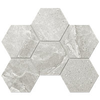 Мозаика Grey Mosaic KA01 Hexagon 10 мм мат 25x28,5 10 мм арт. 35075