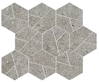 Мозаика Boost Stone Grey Mosaico Hex мат 25x28,5 арт. A7CZ