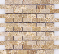 Мозаика Emperador Light POL 23x48 полир, 29,8x29,8 4 мм
