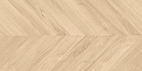 Керамогранит Wood Royal Almond Chevron бежевый карвинг мат 60x120 8,2 мм