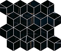 Декор Греппи черный мозаичный глянц, 37,5x40 10 мм, арт. T017/14026