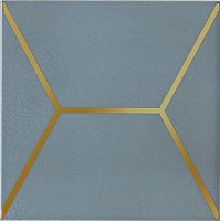 Декор Витраж голубой глянц, 15x15 6,9 мм, арт. OP/E181/17067