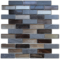 Мозаика Alcantara nero 23x73, 26x29,8 8 мм