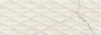 Плитка Allmarble Wall Statuario Struttura Pav Lux 3D глянц, 40x120 8 мм, арт. M73S