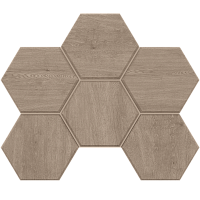 Мозаика Dark Grey Moaic CW02 Hexagon мат 25x28,5 арт. 39895