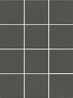 Керамогранит Агуста серый темный натуральный из 12 частей мат, 9,8x9,8 7 мм, арт. 1331