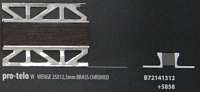 B72141312 Pro-telo w wenge 25x12,5 laton cromado. Бордюр (2,5x25)