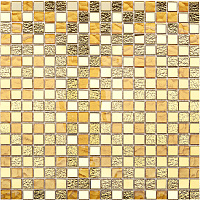 Мозаика Mix Gold Сетка глянц, 30x30 3,8 мм