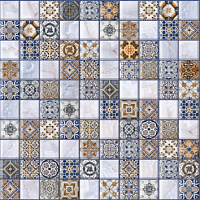Орнелла арт- синий 5032-0200. Мозаика (30x30)