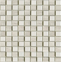 Мозаика Time Text Silver Wood глянц, 29,5x28,5 8 мм, арт. L241709481