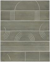 Плитка Мажорель зелёный из 6 частей глянц 36x28,5 10 мм арт. KMP3STA003RN6X