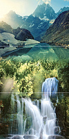 Панно Waterfall mountains P3D259 из 3-х плиток глянц, 60x30