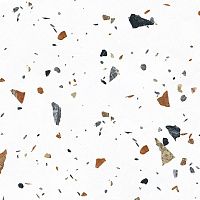 Керамогранит Terazzo Bianco цветной матовый карвинг 60x60 8 мм