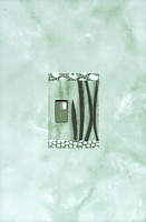 Каррара Декор зелёный водоросли (20x30)