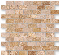Мозаика Emperador Light MAT 23x48 полир, 29,8x29,8 4 мм