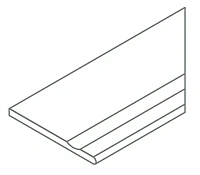 Доп Элемент Авангард пьюр Бортик С Выемкой Закруглённый Правый структур 30x120 20 мм арт. 620090001155