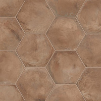 Керамогранит Terra Rosso Esagono мат, 25x21,6