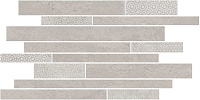 Декор Ламелла серый светлый мозаичный мат, 25x50,2 9,5 мм, арт. SBM009/SG4583