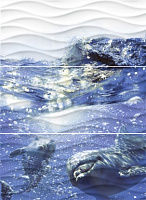 Панно Wave Dolphins, 60x44, арт. WA2T123D