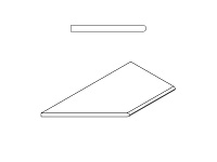 Доп Элемент УАЙТ БОРТИК ЗАКРУГЛЁННЫЙ ЛЕВЫЙ. Доп, 30x60 20 мм, арт. 620090000203
