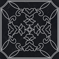 Вставка Tozz Classico Nero Marquinia Argento, 7x7, арт. 6000620