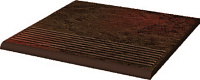 Ступень Semir Brown рифленая простая структурная мат, 30x30x1,1