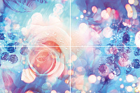 Панно Rose P4D267 из 4-х плиток глянц, 40x60