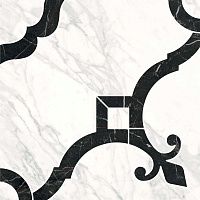 Декор Фрагонар наборный белый 1/4 розона мат, 30x30 9 мм, арт. ID88T