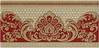Бордюр Даниэли красный обрезной, 14,5x30 9 мм, арт. HGD/C103/11109R