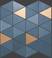 Мозаика MEK Blue Mosaico Diamond Gold Wall, 30,5x30,5 0-0 мм, арт. 9MDU