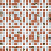 Мозаика стекло № 1026 микс бежевый-золото, 30x30, арт. 1026