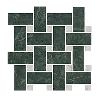 T038/SG6542 Серенада мозаичный зелёный лаппатированный. Декор (32x32)