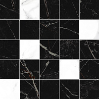 Декор Total мозаичный чёрный, 25x25 8 мм, арт. MM34108