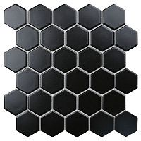 Мозаика Hexagon small Black Matt MT83000/IDL4810 мат 26,5x27,8 6 мм арт. С0002906