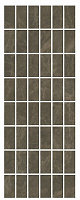 Декор Лирия коричневый мозаичный глянц, 15x40, арт. MM15139