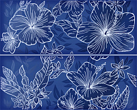 Декор ELISSA BLU FIORE, 40,2x50,5