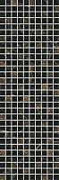 Декор Астория черный мозаичный, 25x75 9 мм, арт. MM12111