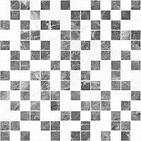 Мозаика Crystal серый+белый, 30x30 8,5 мм