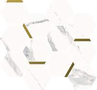 Мозаика Стелларис Статуарио Уайт Шик мат 28,3x32,8 9 мм арт. 620110000220