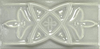 Бордюр Antique Crackle Cenefa Relieve Greengreycrack глянц, 7,5x15