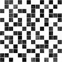 Мозаика Crystal чёрный+белый, 30x30 8,5 мм