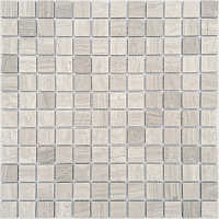 Travertino Silver MAT 23x23x4 PET. Мозаика (29,8x29,8)