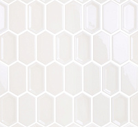 Crayon White glos 38x76x8. Мозаика (27,8x30,4)