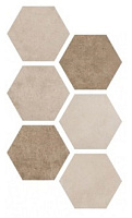 Керамогранит Hexagon Atlas Multi Warm, 21,6x25