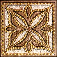 Корсика коричнево-бежевый мат. Напольная вставка (7x7)