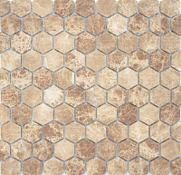 Мозаика Emperador light MAT hex 18x30x6 мат, 28,5x30,5 6 мм