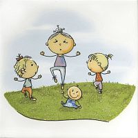 Декор Весёлые старты "Йога" мат, 20x20 6,9 мм, арт. OS/A254/5009