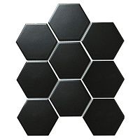 Мозаика Hexagon big Black Matt FQ83000/SBH4810 мат 25,6x29,5 6 мм арт. С0002908