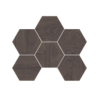 Мозаика Walnut Mosaic SI04 Hexagon мат 25x28,5 10 мм арт. 39024