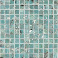 Мозаика Oasis Turquoise №7103 на сетке глянц 25x25 4 мм арт. С0006239